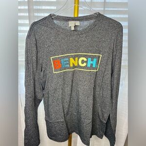 Bench Long Sleeve Gray Shirt with Logo, Sz L